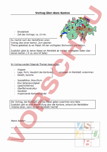 www.unterrichtsmaterial.ch - Lebenskunde - Anderes Thema - Merkblatt zu