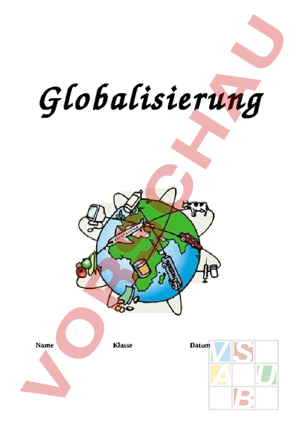 Klett Globalisierung Arbeitsblätter
 Arbeitsblatt Globalisierung Geographie Gemischte Themen