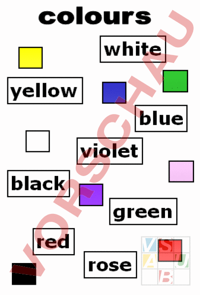 Arbeitsblatt Colours Farben Englisch Wortschatz