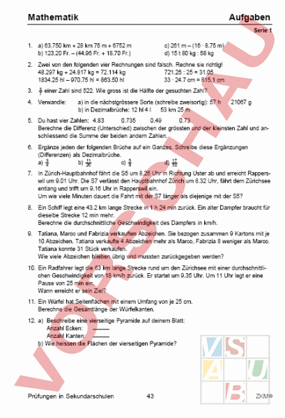 Arbeitsblatt: Mathe Test 1 - Mathematik - Addition