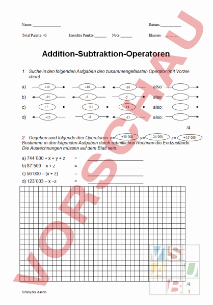 Operatorenliste Mathematik
