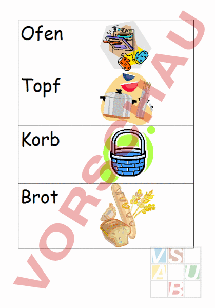 Arbeitsblatt: O/o-Wörter und Bilder - Deutsch - Erstlesen