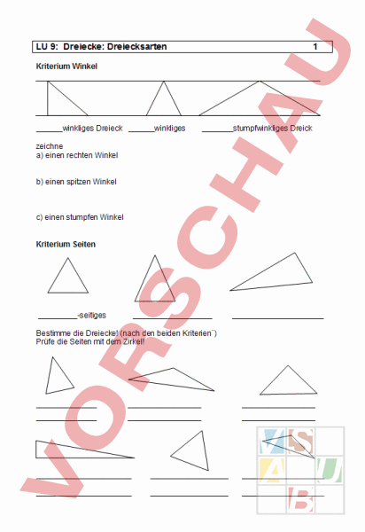 Dreiecke: Beschriftung und Dreiecksarten