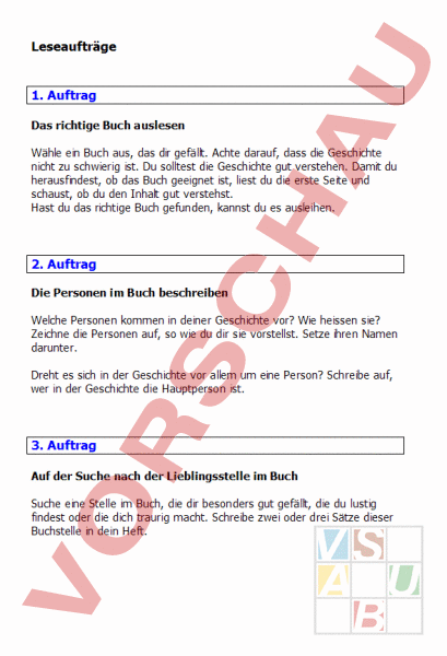 Arbeitsblatt: Leseaufträge _ Lesetagebuch Aufgaben Pdf – AUEIBZ