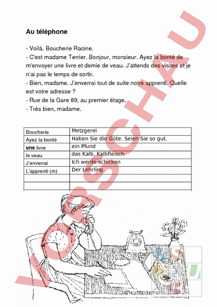 Arbeitsblatt: Texte zu Etape 14 - Französisch - Textverständnis