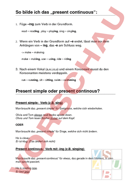 Wie Bilde Ich Das Simple Present