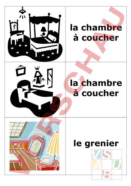 Arbeitsblatt: envol 8, unité 11 Memory - Französisch - Wortschatz