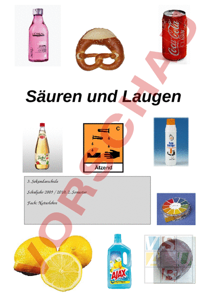 Arbeitsblatt: Skript_SäurenundLaugen - Chemie - Säuren / Basen