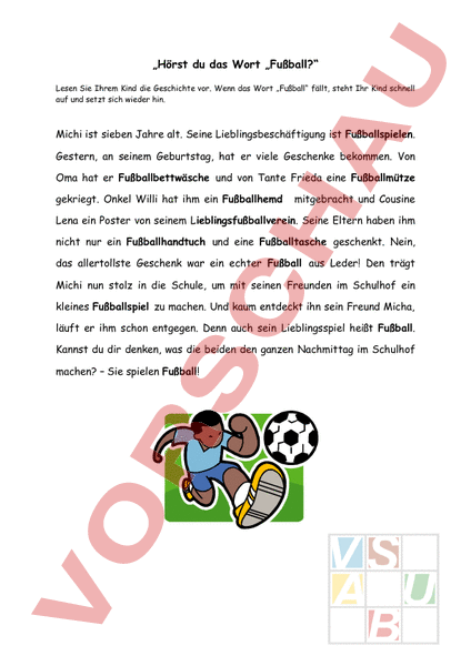 Arbeitsblatt: Fußballgeschichte - Bewegung / Sport - Bewegung