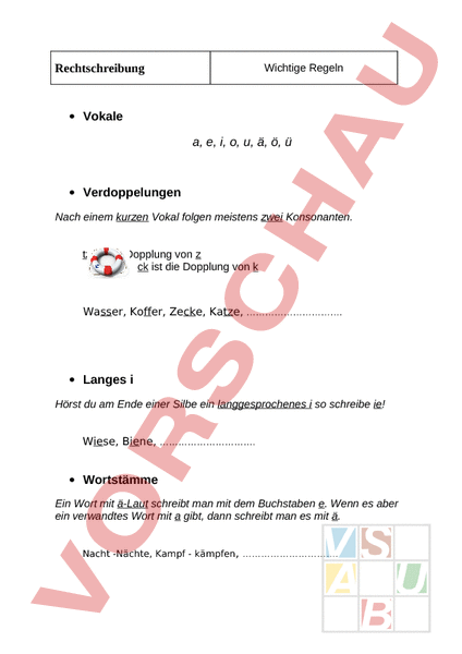 Rechtschreibregeln Deutsch Übersicht – Rechtschreibregeln Beispiele