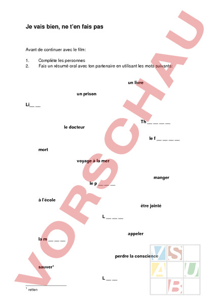 Je Vais Bien Ne T En Fais Pas Résumé Complet Arbeitsblatt: Je vais bien ne t'en fais pas - chapitres 5 & 6