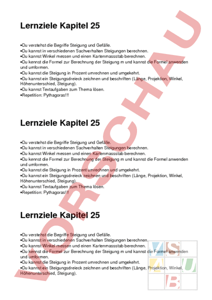 Arbeitsblatt: lernziele lu 25 - Mathematik - Satzaufgaben
