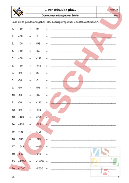 Arbeitsblatt: mb8 LU3 ...von minus bis plus... - Mathematik ...