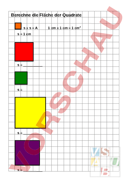 Arbeitsblatt: Quadrate Erkennen – LECAGR