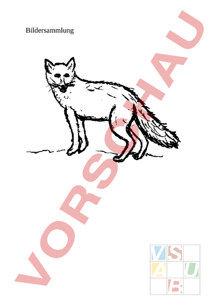 Arbeitsblatt: Fuchs - Bildnerisches Gestalten - Grafik