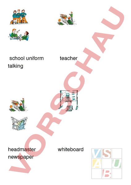 Arbeitsblatt: Memory-Cards - Englisch - Wortschatz