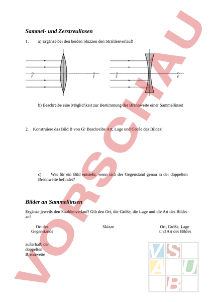 sammellinse physik klasse 7 aufgaben full