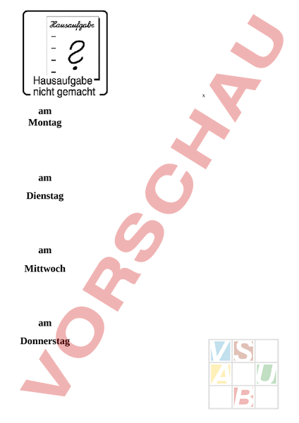 Arbeitsblatt: Hausaufgaben nicht gemacht - Administration / Methodik ...