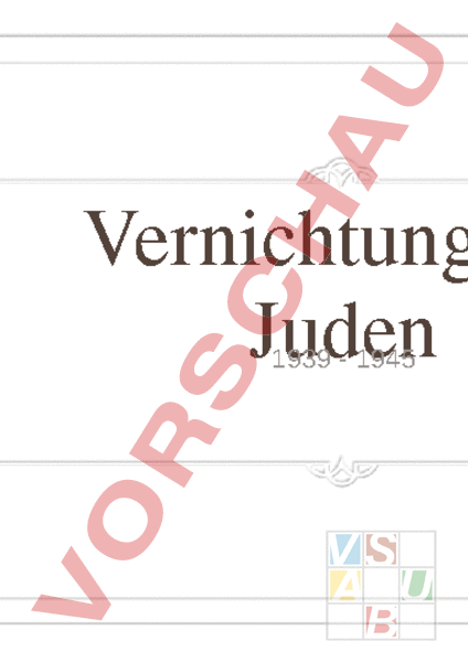 Arbeitsblatt Vernichtung der Juden Geschichte Neuzeit