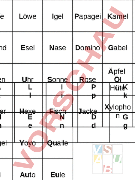 Arbeitsblatt: Anlaut Memory/Quartett - Deutsch - Erstlesen