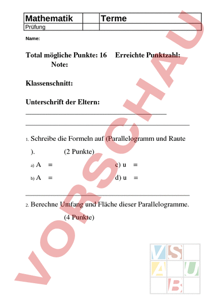 Terme Für Umfang Und Fläche Arbeitsblatt
 Arbeitsblatt Terme Für Umfang Und Fläche Mathe Auf Arbeitsblatts