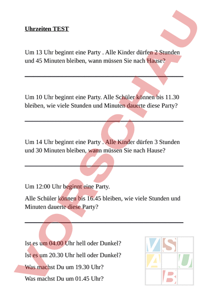 Arbeitsblatt: Die 4 Fälle Test - Deutsch - Grammatik