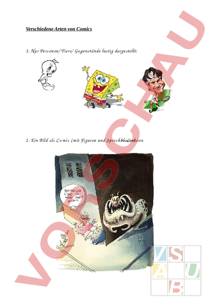 arbeitsblatt-comics-verschiedene-arten-bildnerisches-gestalten