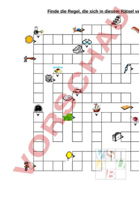 Arbeitsblatt: Mitlaut-Kreuzworträtsel - Deutsch - Rechtschreibung
