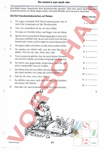 Arbeitsblatt: Leseverstehen 2 - Deutsch - Textverständnis
