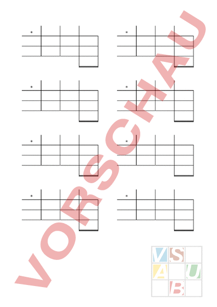 Arbeitsblatt Vorlage Malkreuz Mathematik Multiplikation
