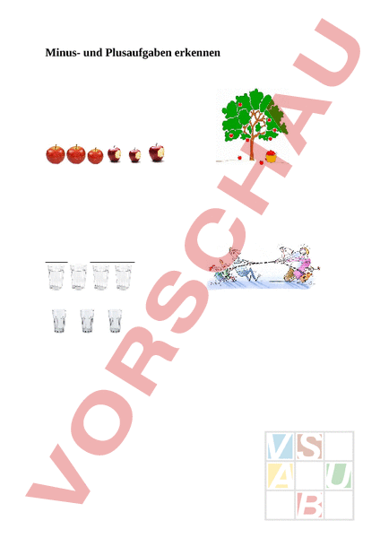 Arbeitsblatt: Plus und Minus - Mathematik - Gemischte Themen