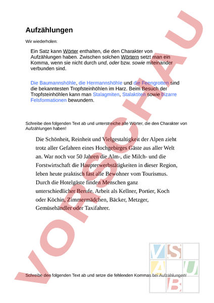 Arbeitsblatt Komma Deutsch Gemischte Themen