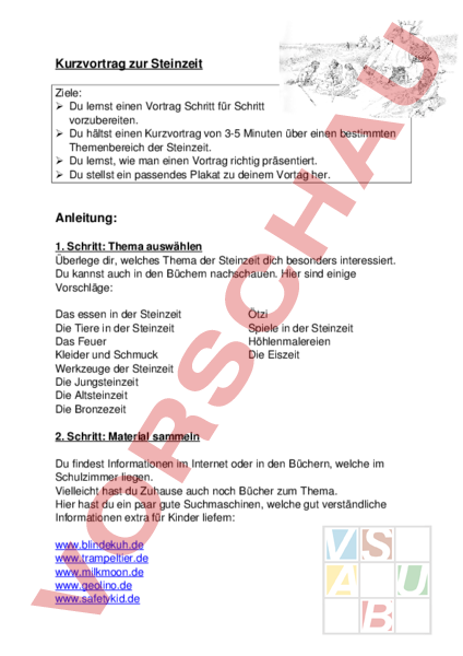 Themen Für Einen Kurzvortrag Arbeitsblatt: Anleitung für einen Kurzvortrag - Deutsch - Vorlesen