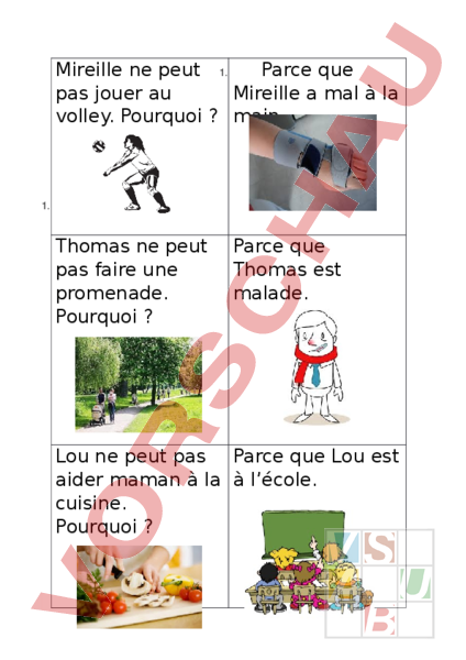 Arbeitsblatt: Memory - Französisch - Anderes Thema