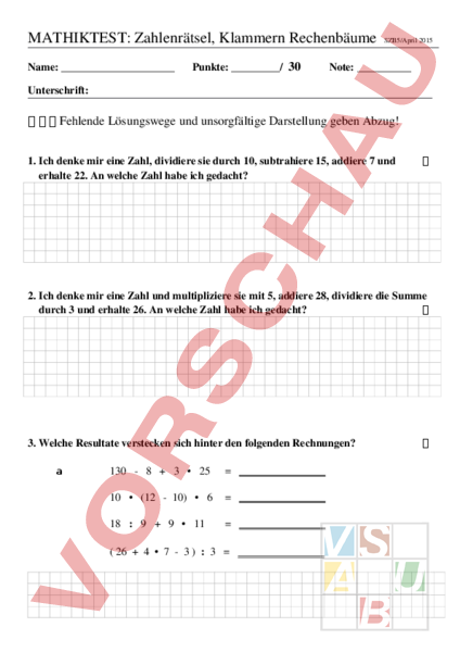 Zahlenrätsel Klasse 3 Ich Denke Mir Eine Zahl — Wer Kann Mir In Einem