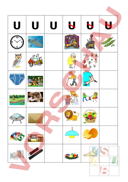 Arbeitsblatt: Anlaut U - Deutsch - Anderes Thema