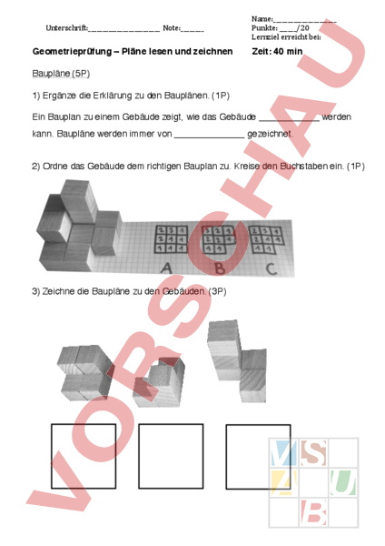 Arbeitsblatt: LZK Pläne lesen und zeichnen - Geometrie ...
