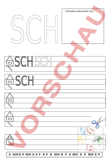 Buchstabe Sch Sch Sch