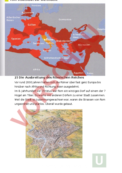 Arbeitsblatt: Die Römer - Geschichte - Altertum