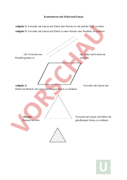 Parallelogramm Konstruieren Mit Zirkel Und Lineal