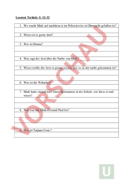 Tschick chapter summary english image