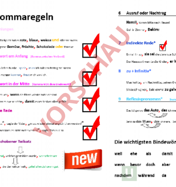 Arbeitsblatt: Eingeschobene Teilsätze - Deutsch - Grammatik