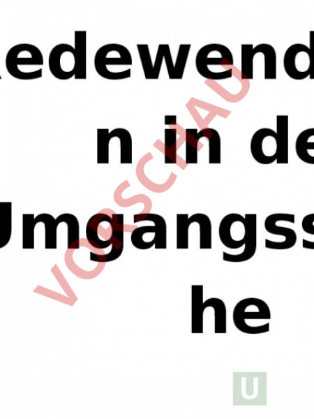 Arbeitsblatt: Redewendungen in der Umgangssprache - Deutsch - Wortschatz