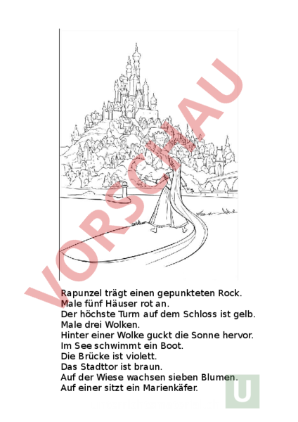 Arbeitsblatt Rapunzel Voll Verföhnt Deutsch DaZ