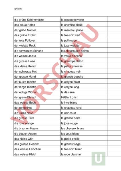 Welche Adjektive Stehen Im Französischen Vor Dem Nomen Arbeitsblatt: 6 Nomen mit Adjektiven - Französisch - Grammatik