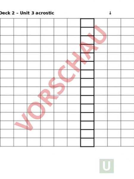 Arbeitsblatt Vorlage Akrostichon Englisch Wortschatz