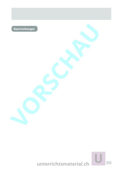 Arbeitsblatt: Texte schreiben: Beschreibungen - Deutsch - Texte schreiben