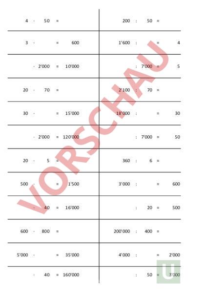 Platzhalter In Der Mathematik Arbeitsblatt: Multi Divi m Platzhalter - Mathematik - Multiplikation