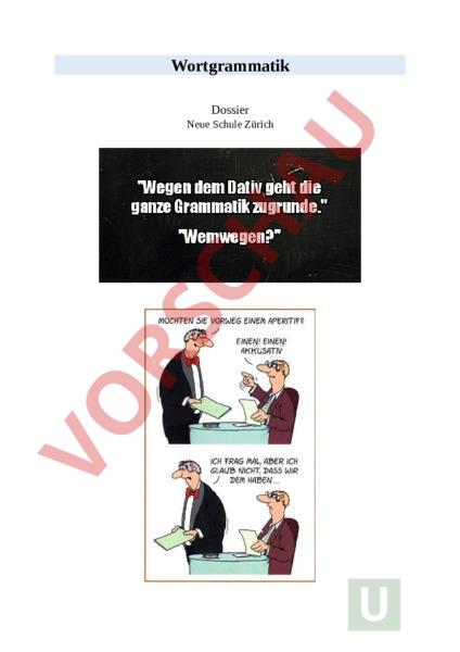 Arbeitsblatt: Wortlehre 7.-9. Schulstufe - Deutsch - Grammatik